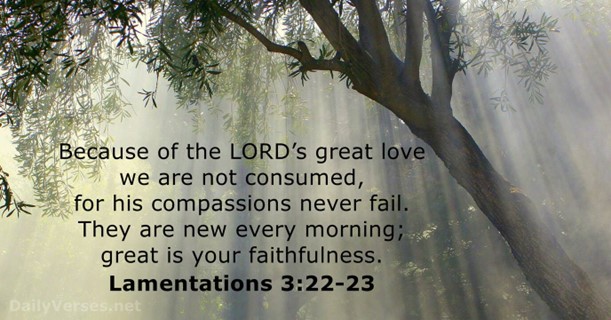 contemplative quote from Lamentations